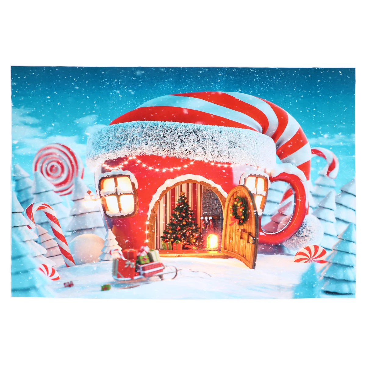 

1pc Funny Xmas Creative Photo Backdrop Background Cloth Hangings Tapestry