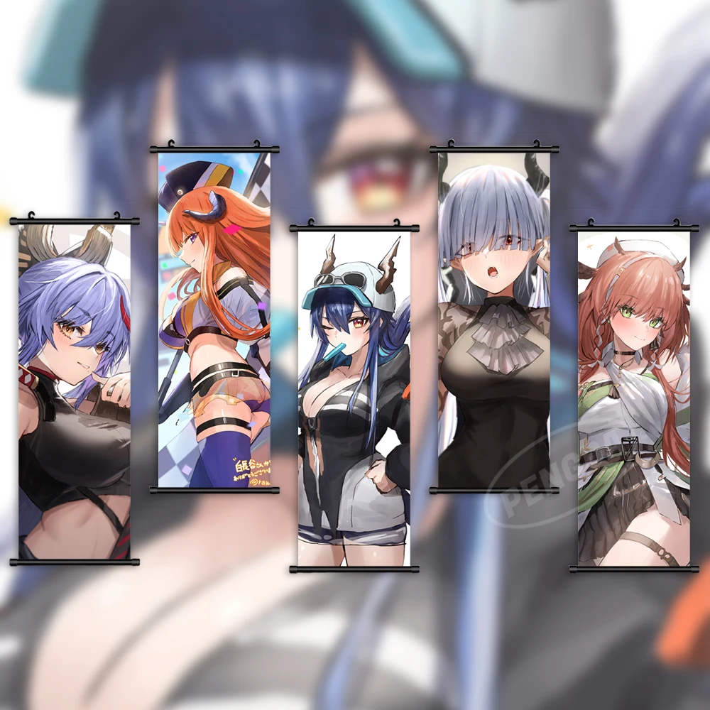 

Картина на холсте «Рыцари», настенная живопись праманикса, Постер Мизуки, домашний декор, Висячие аниме свитки для гостиной