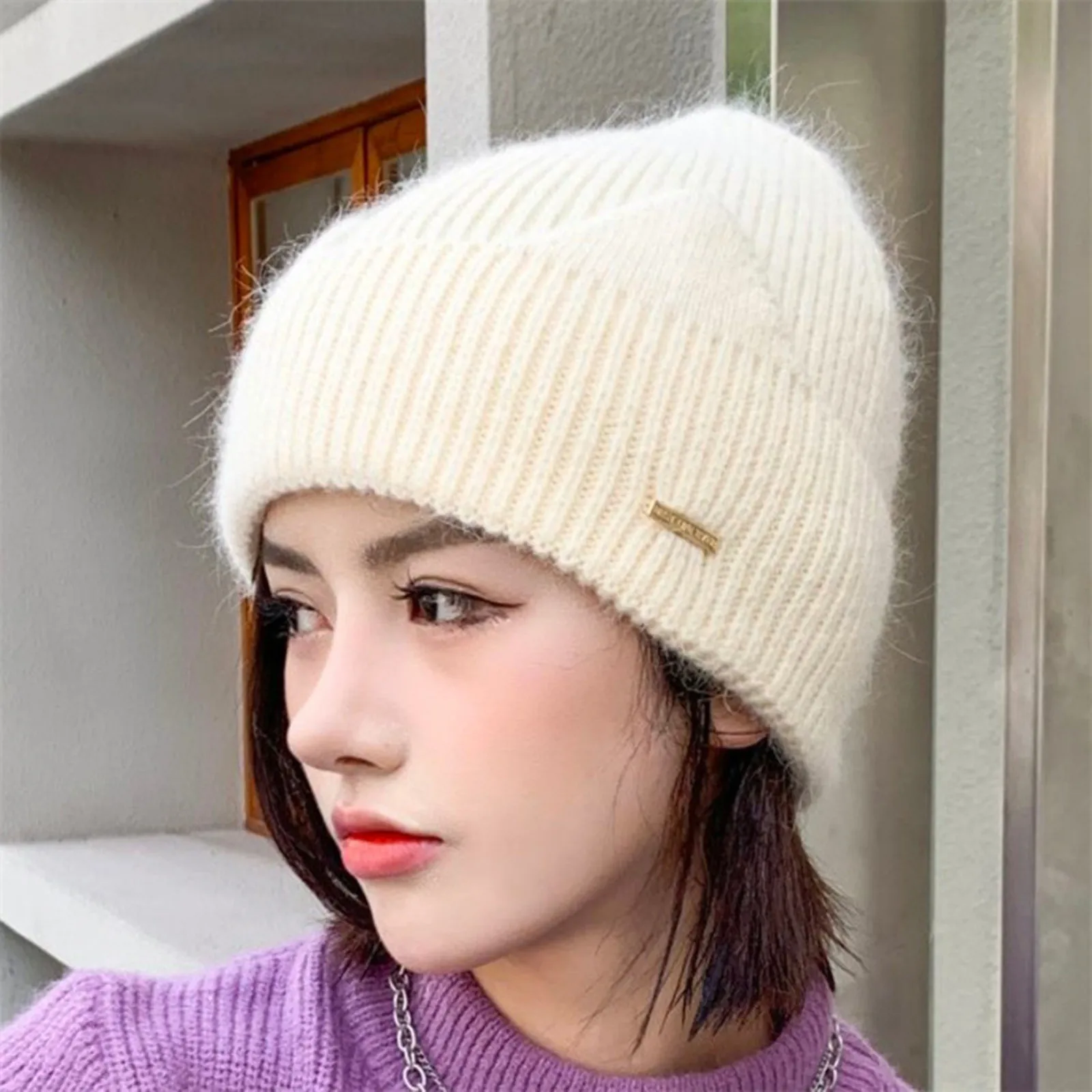 

Шапка-рубашка и шапка, шапки для мужчин, хижина для мальчиков, Женская Повседневная теплая Модная шапка со складками на подоле, вязаная шапк...