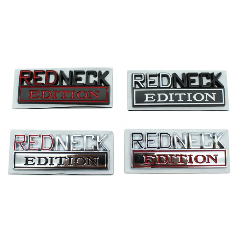 

REDNECK EDITION Letter Logo Car Sticker For JEEP Off-Road Vehicle Trash Box Badge Body Side Door Retrofit Accessories Decorative