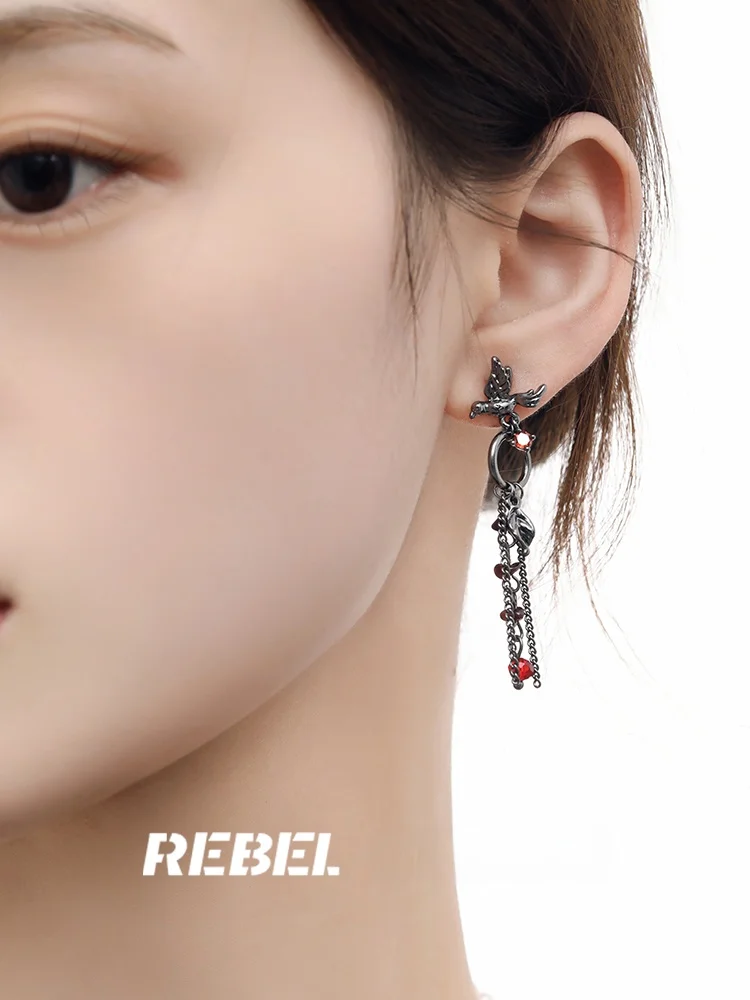 Серьги серии Rebel Studio Cage Асимметричный дизайн Уникальные изысканные оригинальные