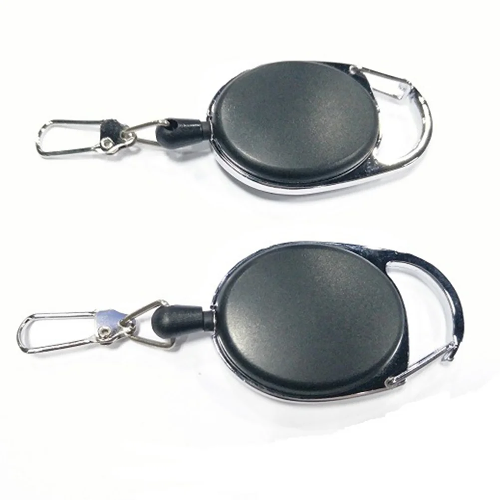 

2 Pcs Retractable Key Holder High Elasticity Chain Eyeglass Keychain Keychains Heavy Duty Anti-lost Holders Badge