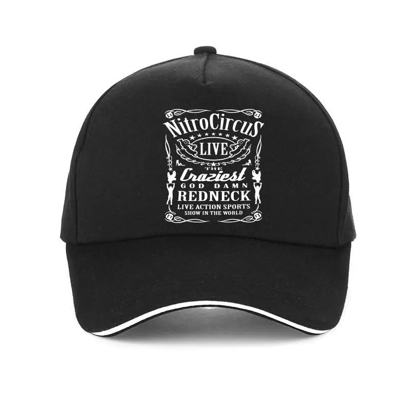 

Sun hat Men Baseball Cap Nitro Circus Redneck Label Black Printed Funny Novelty Women 013245