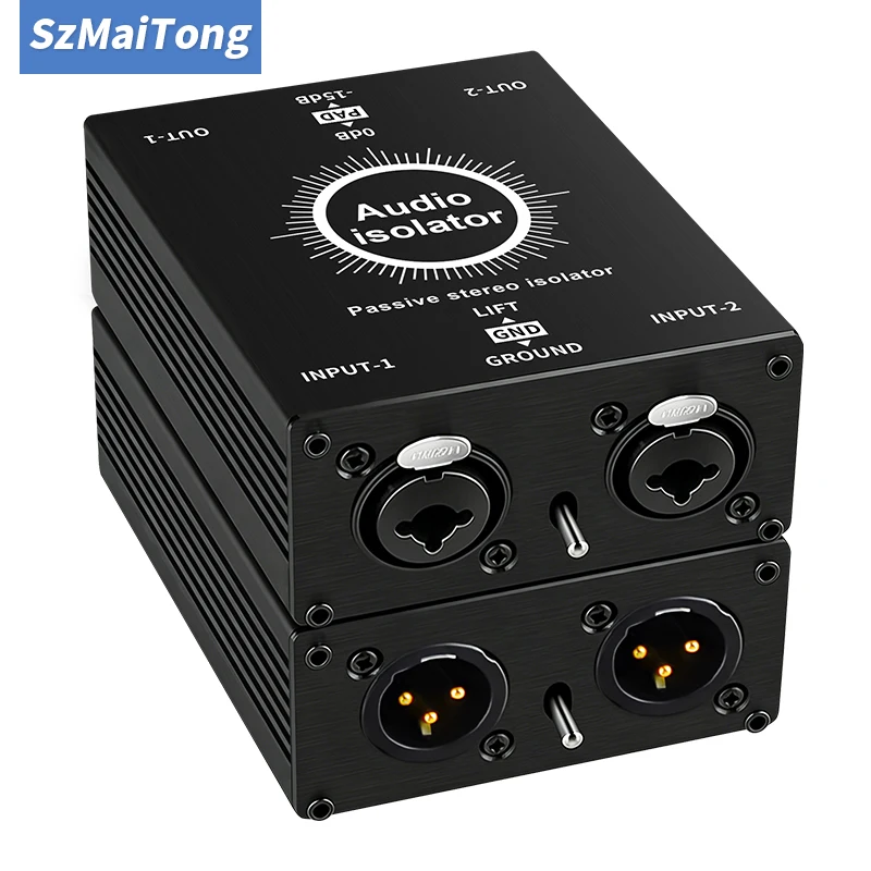 Фото Изолятор заземляющего контура HiFi Stereo XLR + 6.35 мм, фильтр-глушитель шумов для профессиональных аудиосистем №1