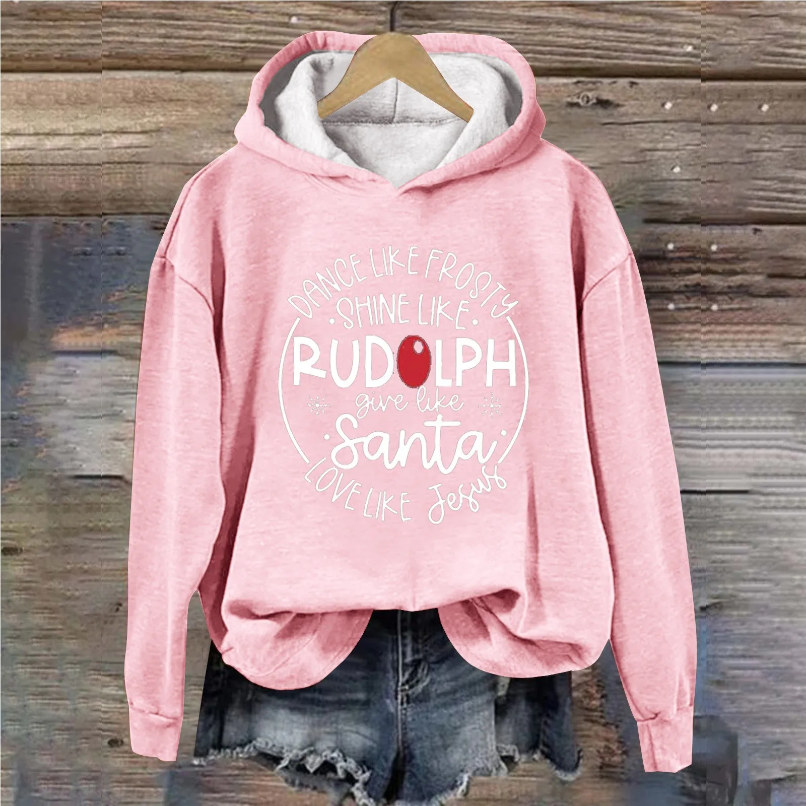 

Women Oversized Hoodie Cute Autumn And Winter Sweatshirts For Women Sweatshirt Funny Christmas Prints Pullover Hoodie Soft