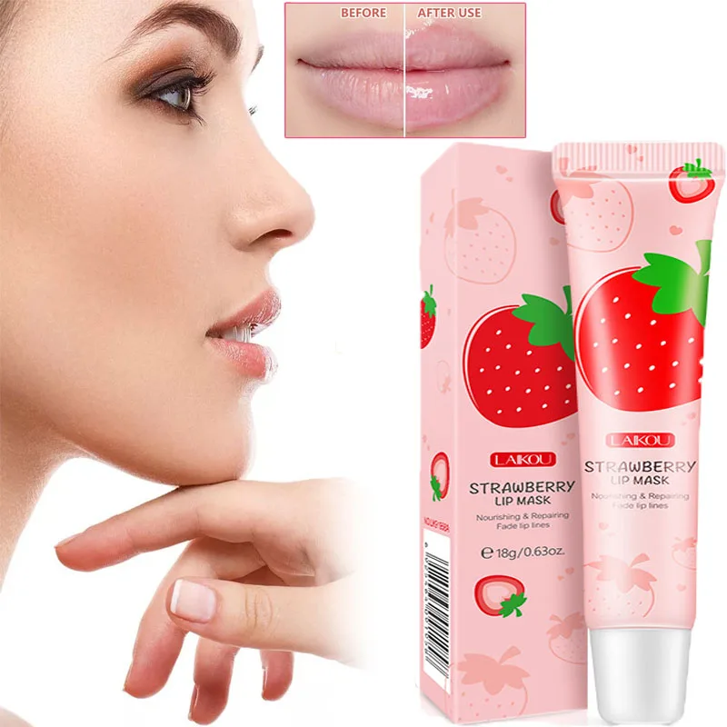 

Natural Strawberry Lip Balm Reduce Drying Anti Cracking Fade Lip Fine Lines Gloss Moisturizing Nourish Repairing Beauty Products