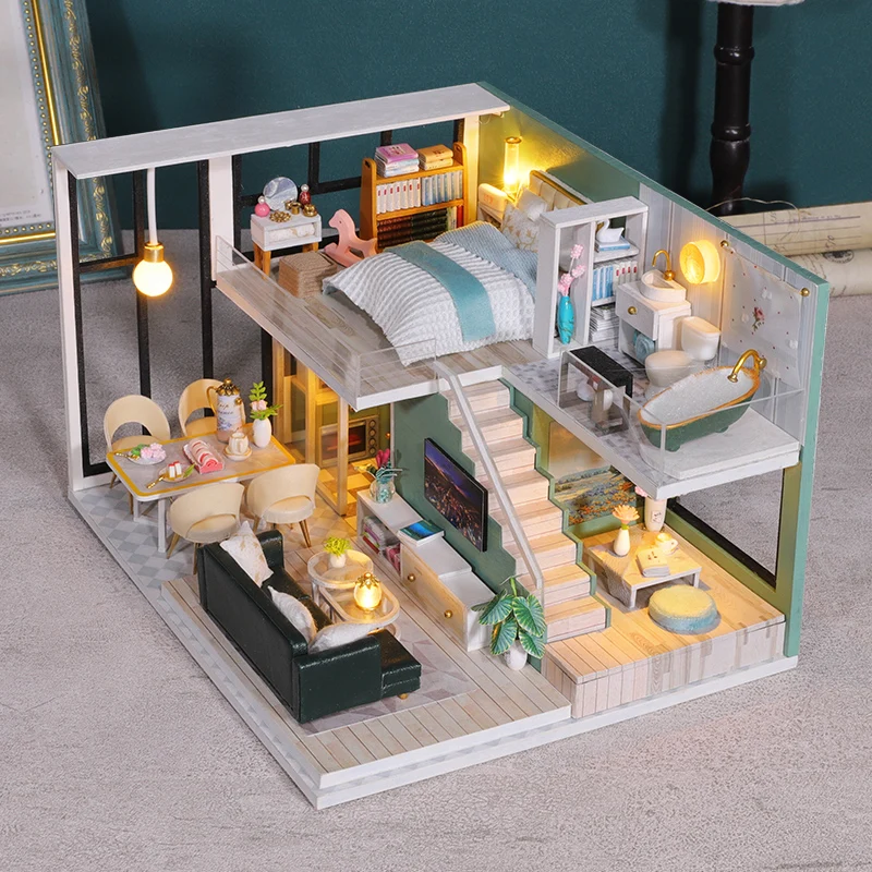 Кукольный домик деревянные игрушки кукольный мебель тихие времена сделай сам