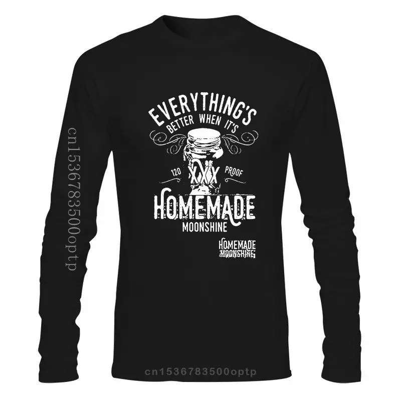 

2022 Man Clothing New Summer Cool Tee Shirt Everything&#39s Better When Its Homemade Moonshine T-Shirt Cotton T-shirt