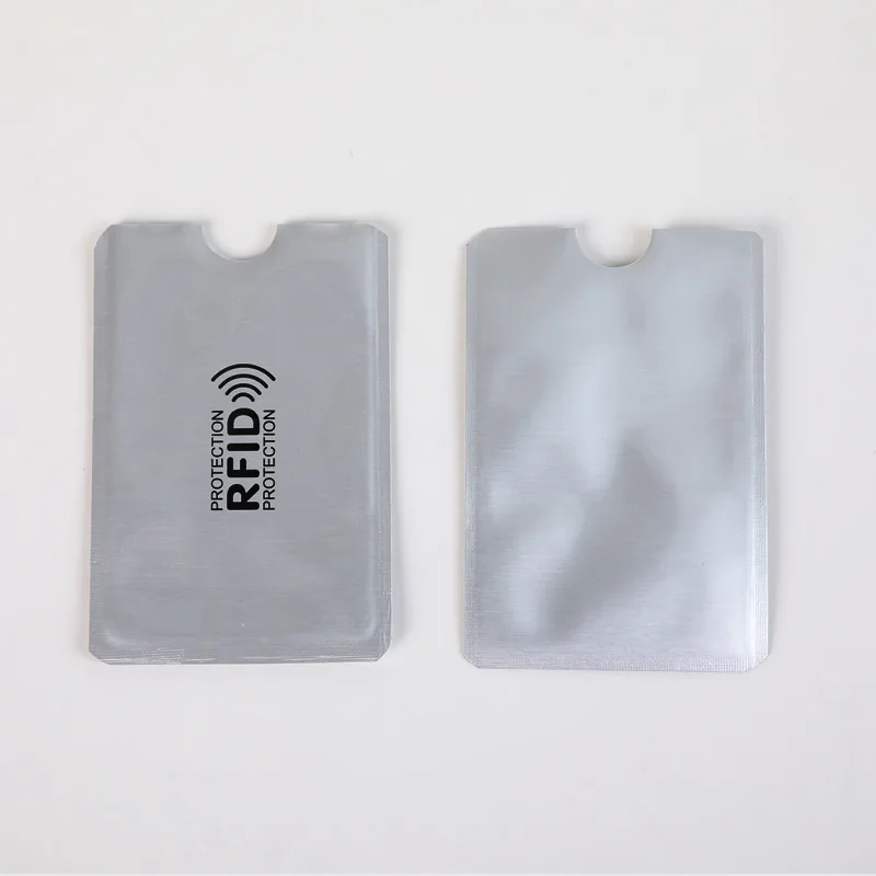 10pcs Anti Rfid Card Holder NFC Blocking Reader Lock Id Bank Card Holder Case Protection Metal Credit Card Case Aluminium