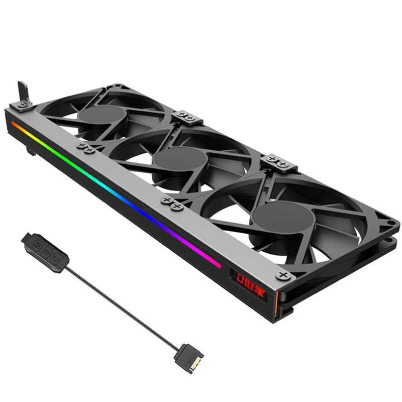 

Universal GPU Cooling Fan 3X90mm ARGB Sync Lighting 5V Addressable RGB Silent Chassis PCI Graphics Card Cooler Fan