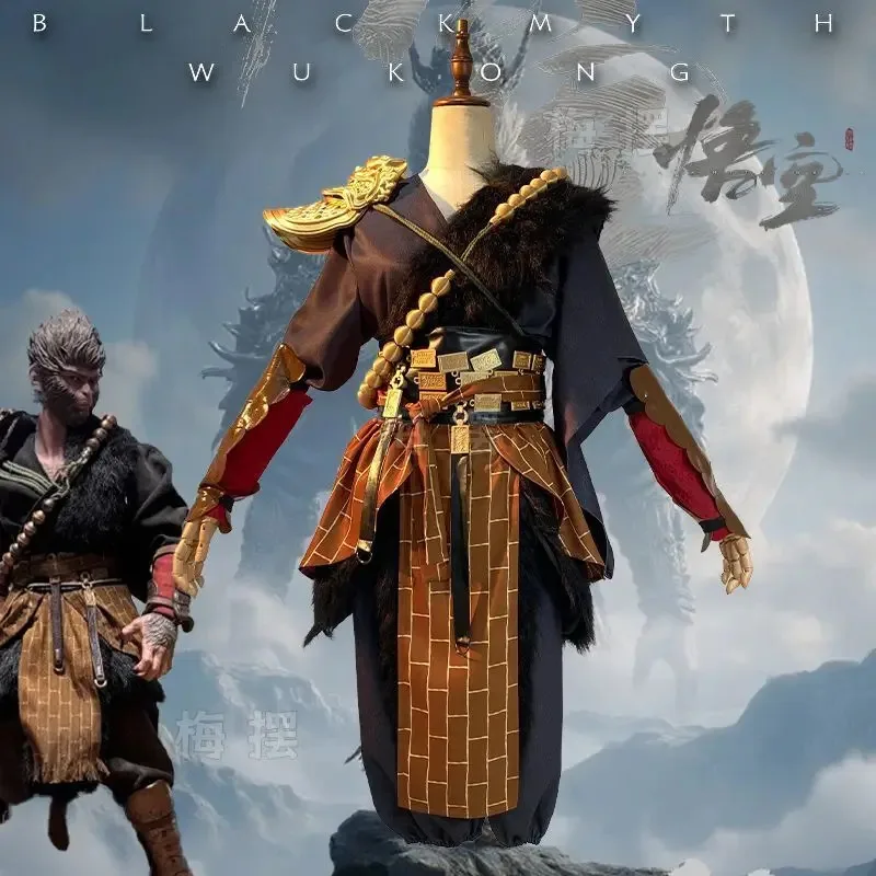 Фото 25COSЧерный миф Wukong Косплей Костюм Черный миф Коллекционное издание Destiny Man Косплей Костюм 3D Re Установка Аксессуары №3
