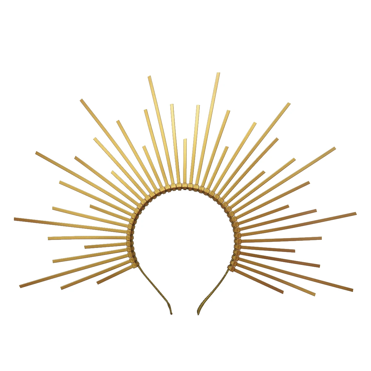 Богиня гало Корона Sunburst пластиковый Золотой Met Gala Ангел Спайк головной убор