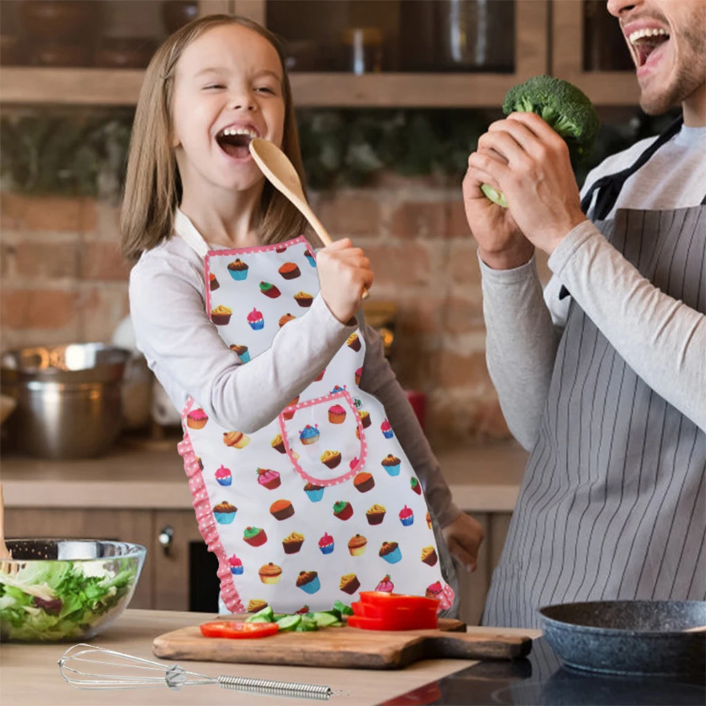 

Set Chef Kids Cooking Play Baking Toy Clothing Hat Apron Preschool Gloves Birthday Dress up Toddlers Present Four