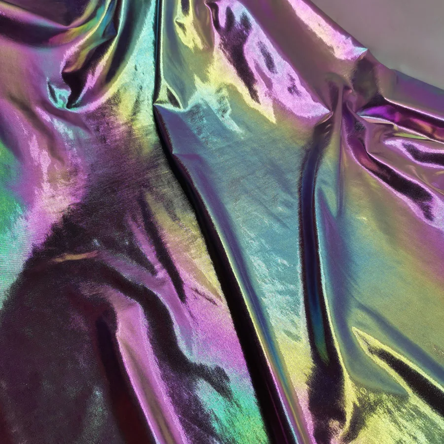 Ombre Bronzing לייקרה בד Lasering קוספליי שלב קישוט קסם מבריק צבע בובת ריקוד שמלה