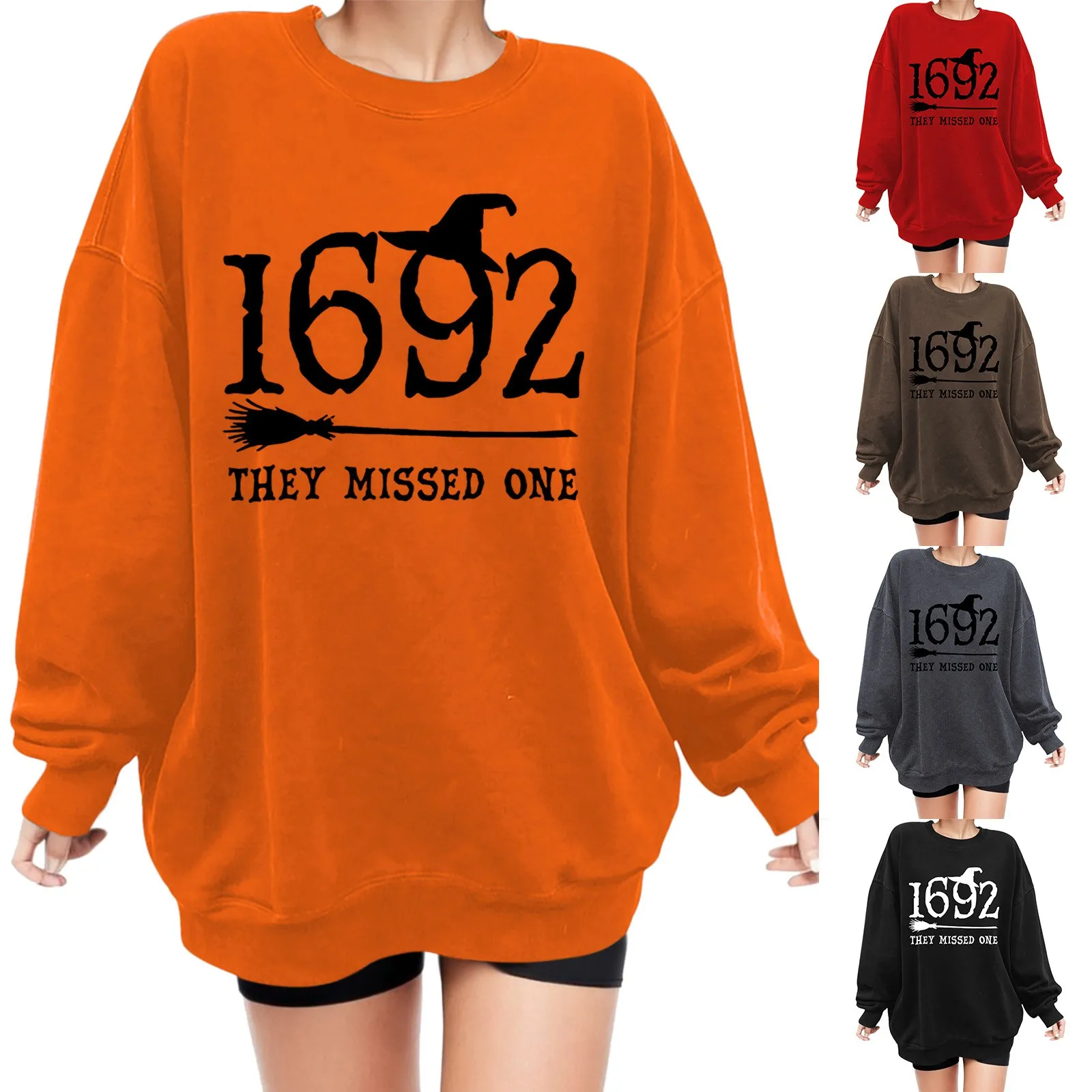 

Women Fashion Print Crewneck Loose Sweatshirt Casual Long Sleeve Pullover Tops Full Zip Hoodie Women