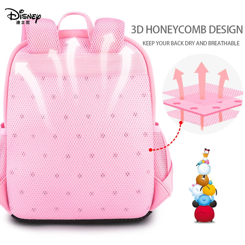 Authentic Disney Kindergarten Schoolbag Female Cartoon Children 3 Years 6 Tide Class Cute Children Infants Anti-lost Backpack