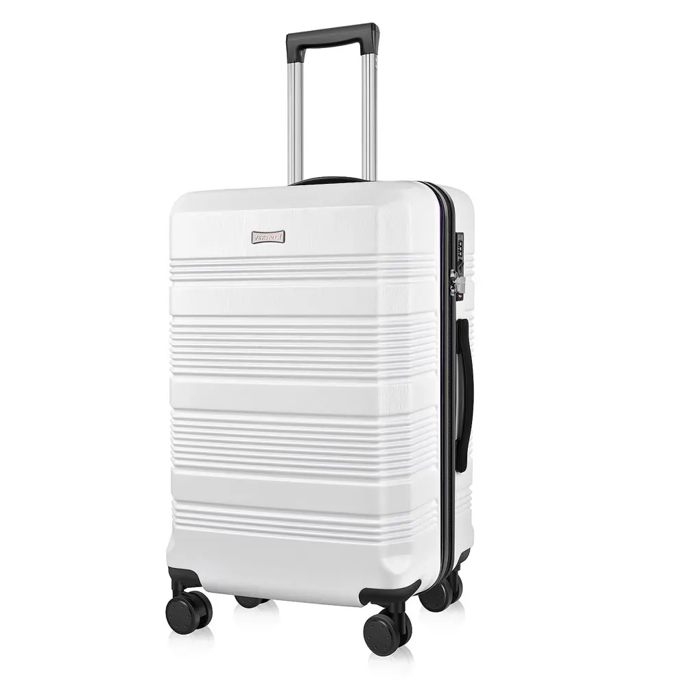 

Hardside Luggage 28 Inch - Hard Shell Suitcase with Spinner Wheels Built-In TSA Lock, Checked Carry On Luggage for Airplane- Whi