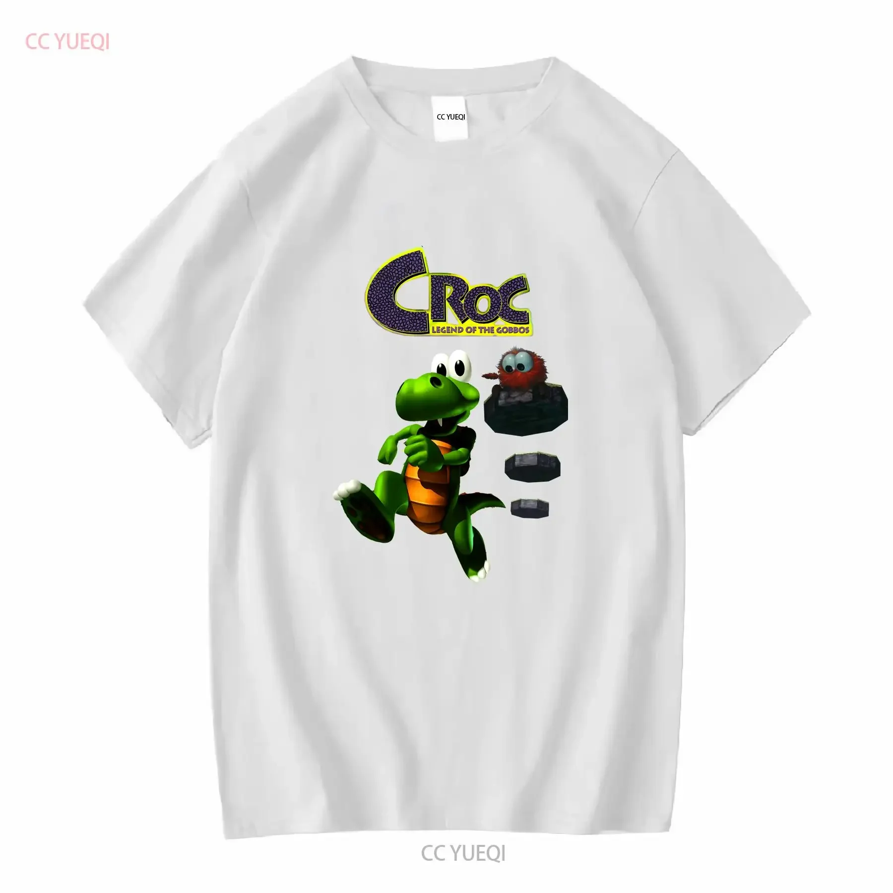 Фото Футболка Croc Legend of the Gobbos COMPUTER GAME YELLOW OLIVE Все размеры S 5XL с длинными или короткими рукавами винтажная стильная мужская футболка №4