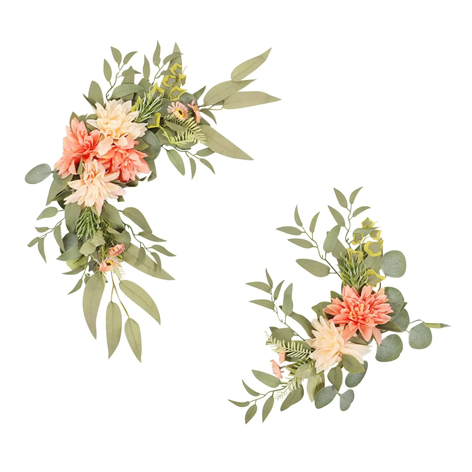 

Искусственные цветы Swag, шелковые цветы, подвесные листья ручной работы, искусственные цветы, передняя дверь