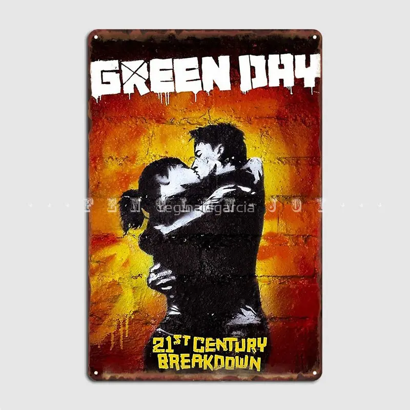 

Vintage21st Century Breakdown Greenday Metal Sign Wall Pub Kitchen Plaques Personalized Tin Sign Poster