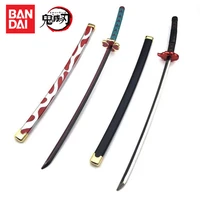 anime demon slayer weapon kamado tanjirou scabbard day round sword weapon metal model unbladed 26cm childrens gift