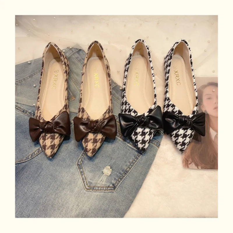 Retro Flat Shoes Women 2023 New Temperament Pointed Flat-bottomed Loafers Women Soft-soled Ladies Shoes Designer Zapatos Mujer