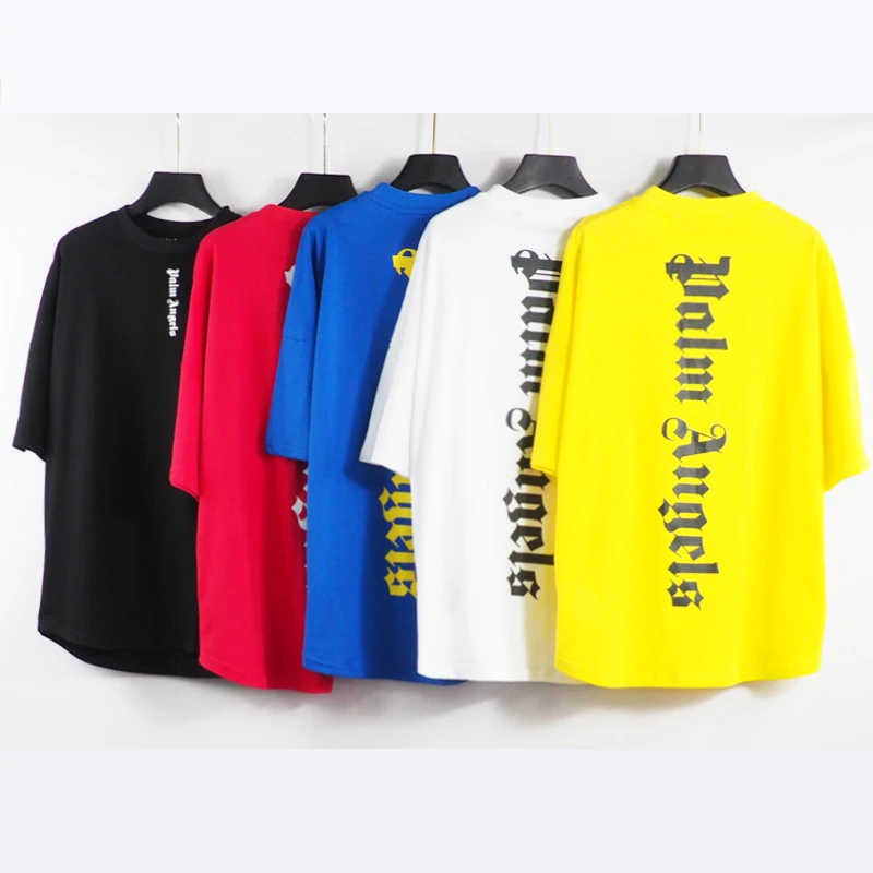 

Palm Angels 21SS Letter Logo PA Loose Casual Round Neck Short Sleeve T-shirt Men Women Lovers Couple Style T-shirt 9