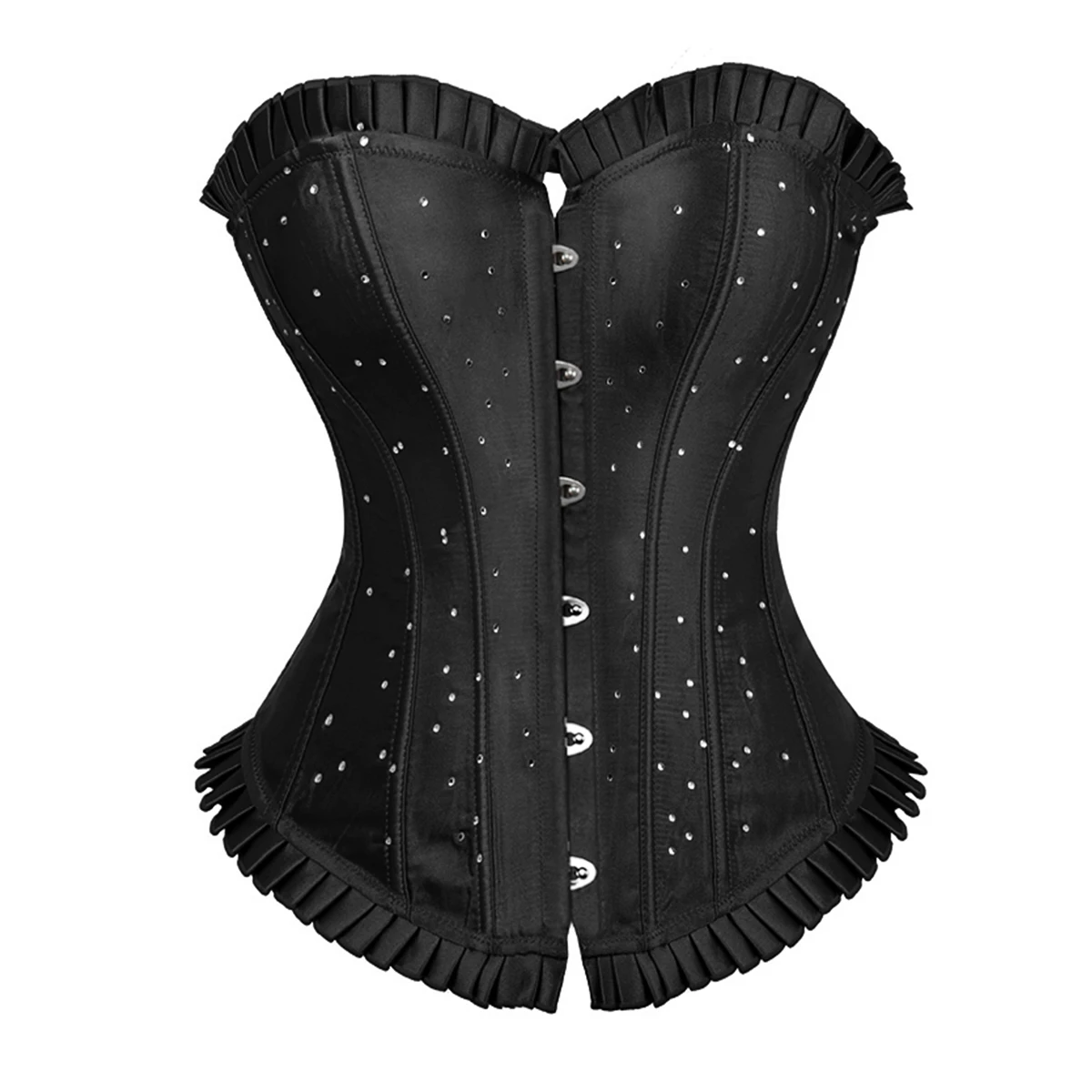 

Атласный корсет стразы, Топ для женщин, сексуальный женский однотонный черный, красный корсет для похудения и талии