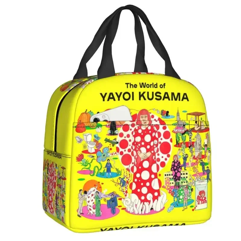 Крутая изолированная сумка-тоут для ланча Yayoi Kusama в горошек теплая Термосумка