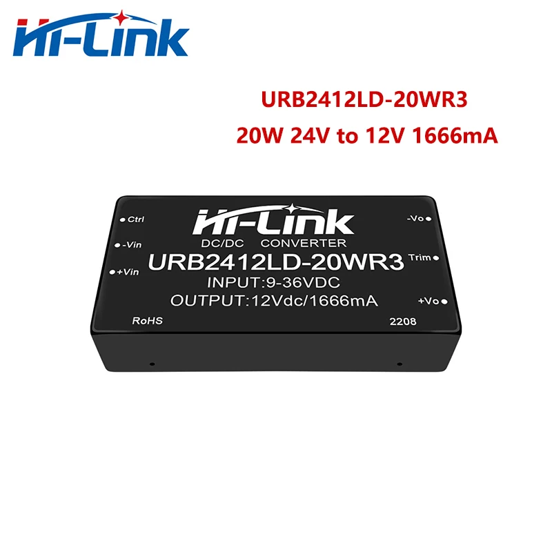 Фото URB2412LD-20WR3 Hi-Link 2 шт. Новая бесплатная доставка 20 Вт 24 В до 12 В 1666 мА преобразователь постоянного тока постоянного тока изолированный источник питания интеллектуальный модуль №2