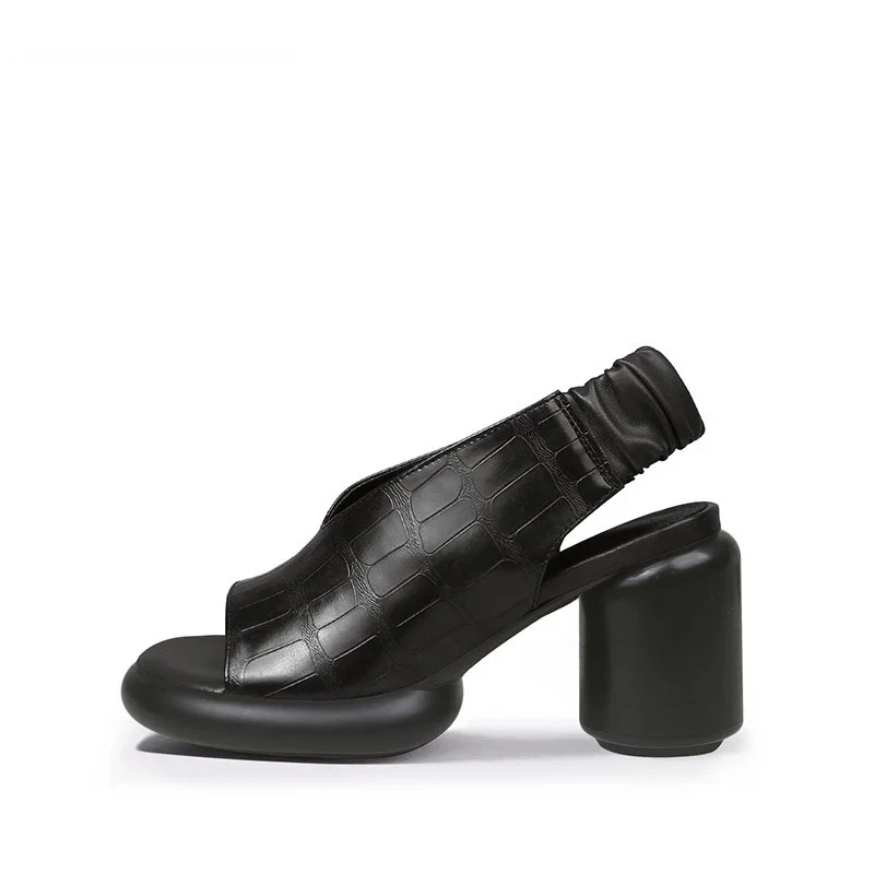 Классические эластичные черно-коричневые дышащие удобные женские туфли без