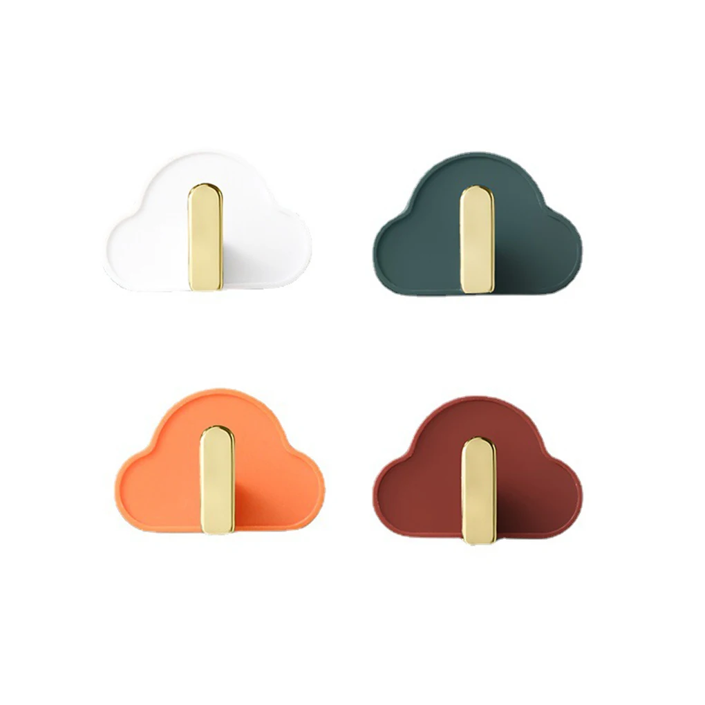 

4 Pcs Wall Hooks Strong Adhesive Seamless Clothes Hook Door Hanger Home