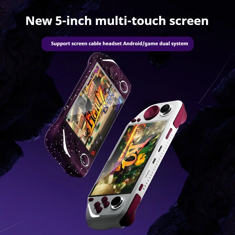 Портативная игровая консоль E6 Plus RK3566 с двойной системой 5 0 дюйма сенсорным