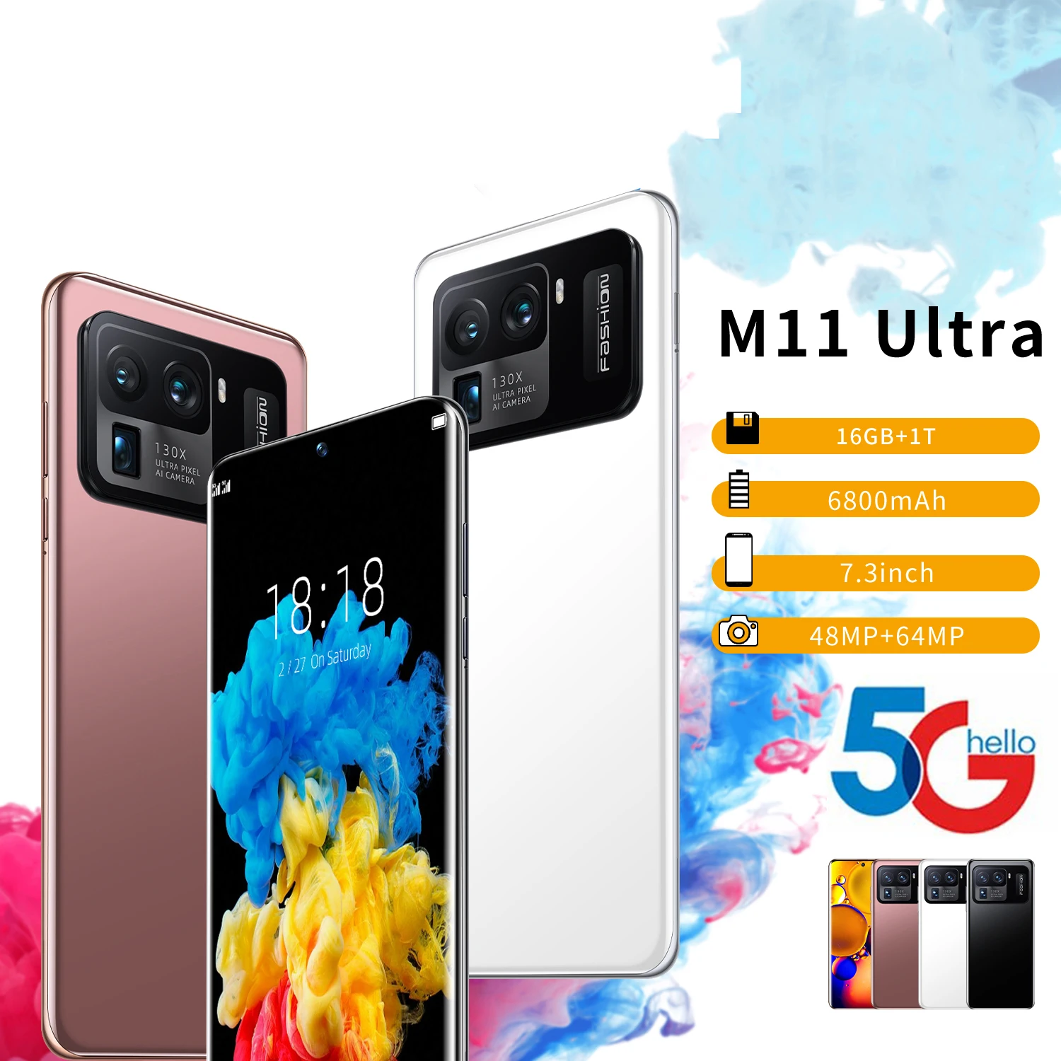 Смартфон Mi 11 Snapdragon 888 восемь ядер тройная камера 64 мп 120 Гц AMOLED экран 7300 мАч |