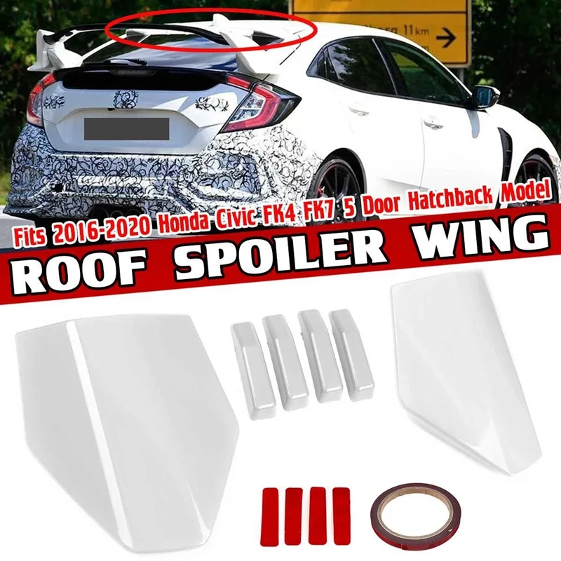 

New Car Rear Roof Spoiler Wing Spoiler Cover For Honda Civic FK4 FK7 5Door Hatchback 2016-2020 Wing Spoiler