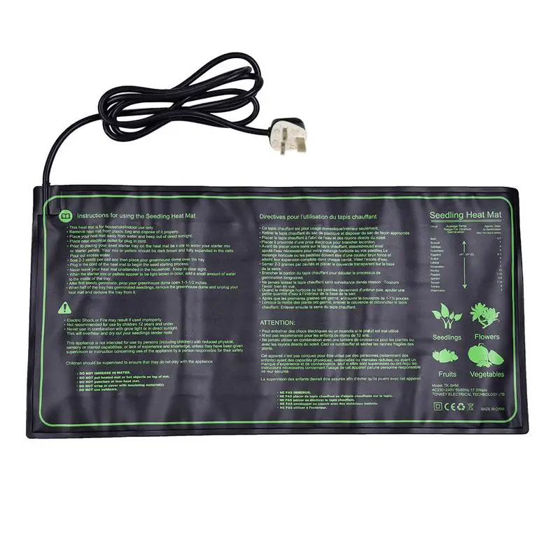 

X2075 Inch Seedling Heating Mat Waterproof Plant Seed Germination Propagation Clone Pad USUKEU Garden Supplies 4W