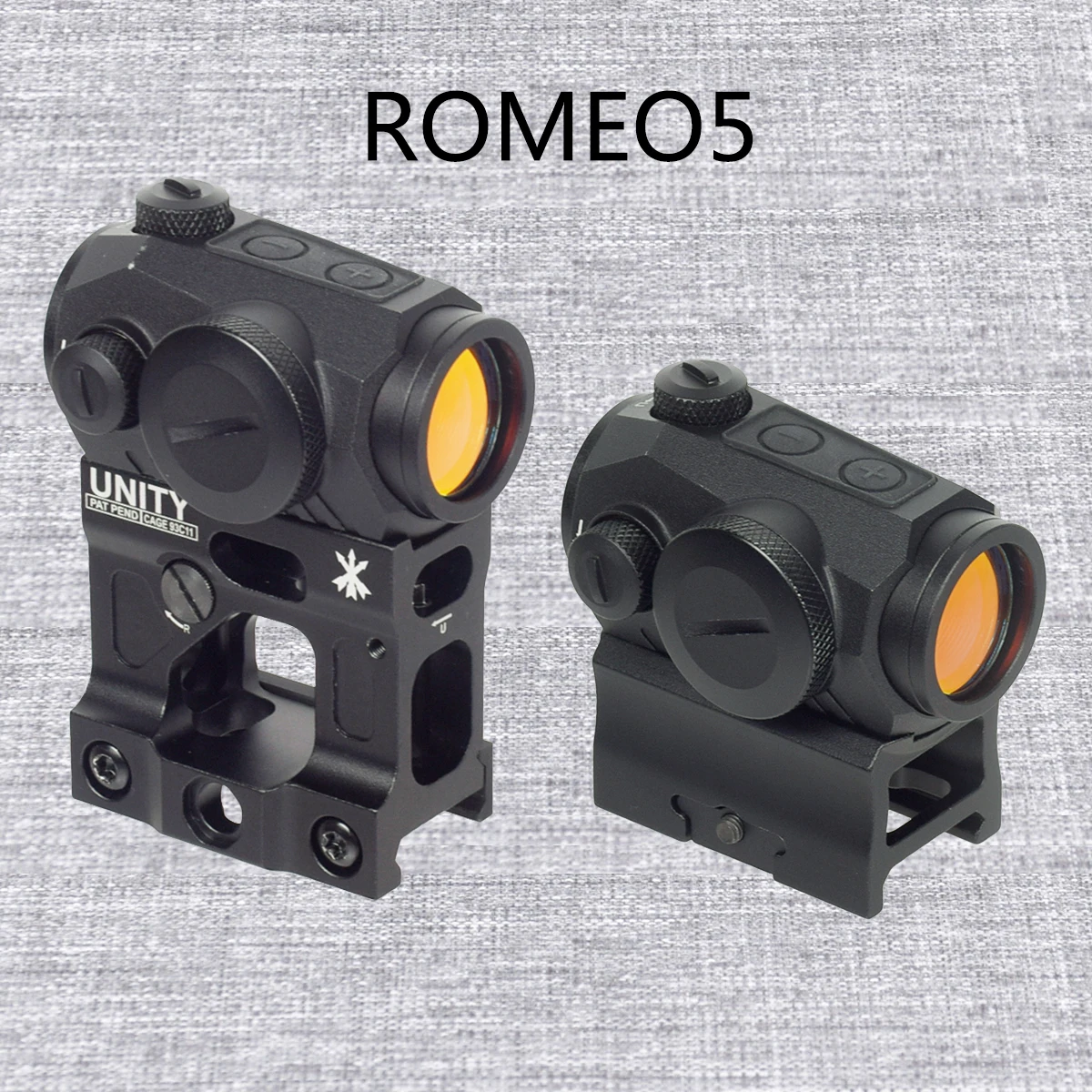 

Tactical ROMEO5 Red Dot Sight Holographic Reflex Compact 2 MOA Airsoft Riflescope Hunting Scope With UNITY Riser Mount