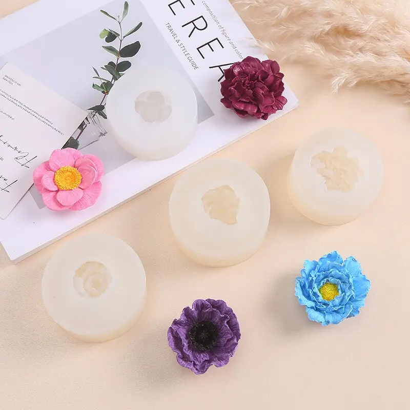 

Peony Anemone Poppy Candle making kit DIY flower carnation scented candle silicone mold