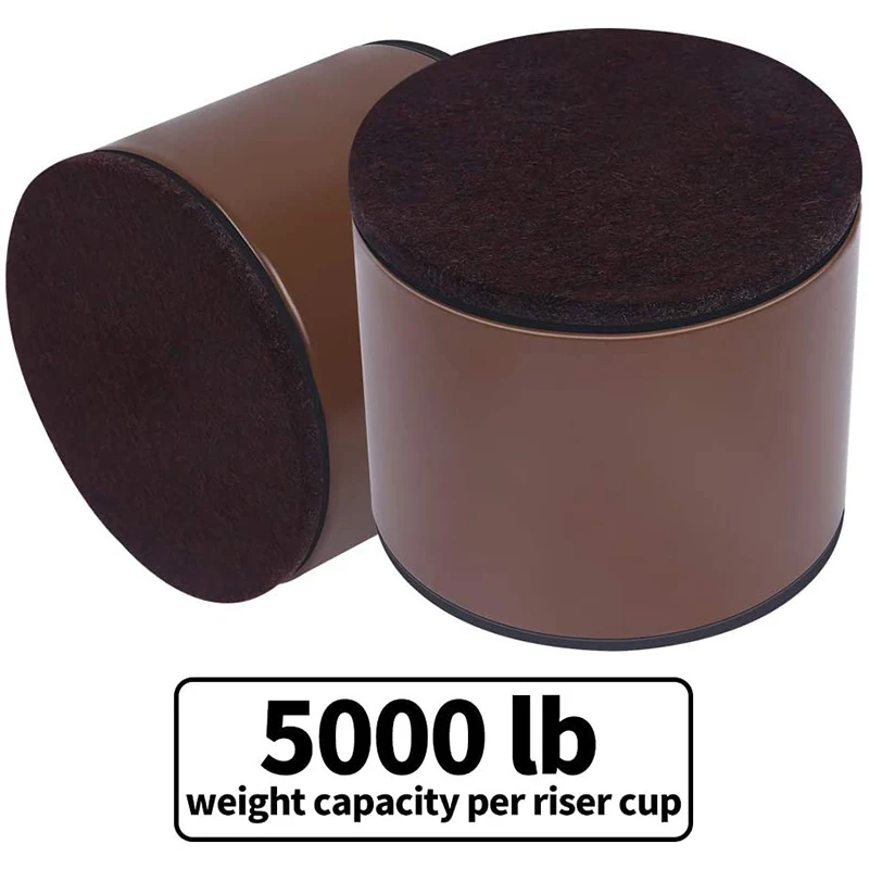 4PCS Carbon Steel Furniture Riser Beg Leg Raiser Adds Height to Heavy Round Square Sofa Chair Table Feet Black |