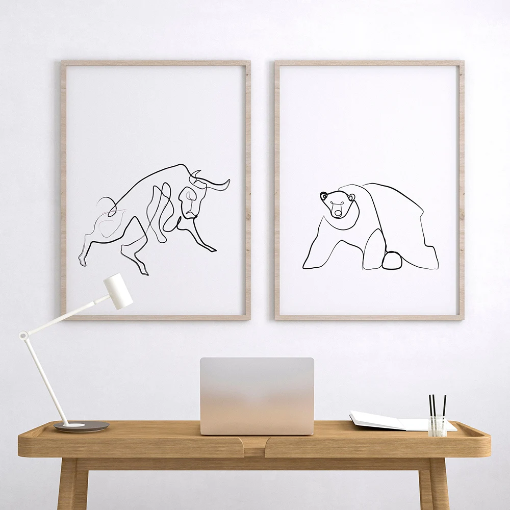Скандинавская Минималистичная картина Пикассо с животными рисование на холсте