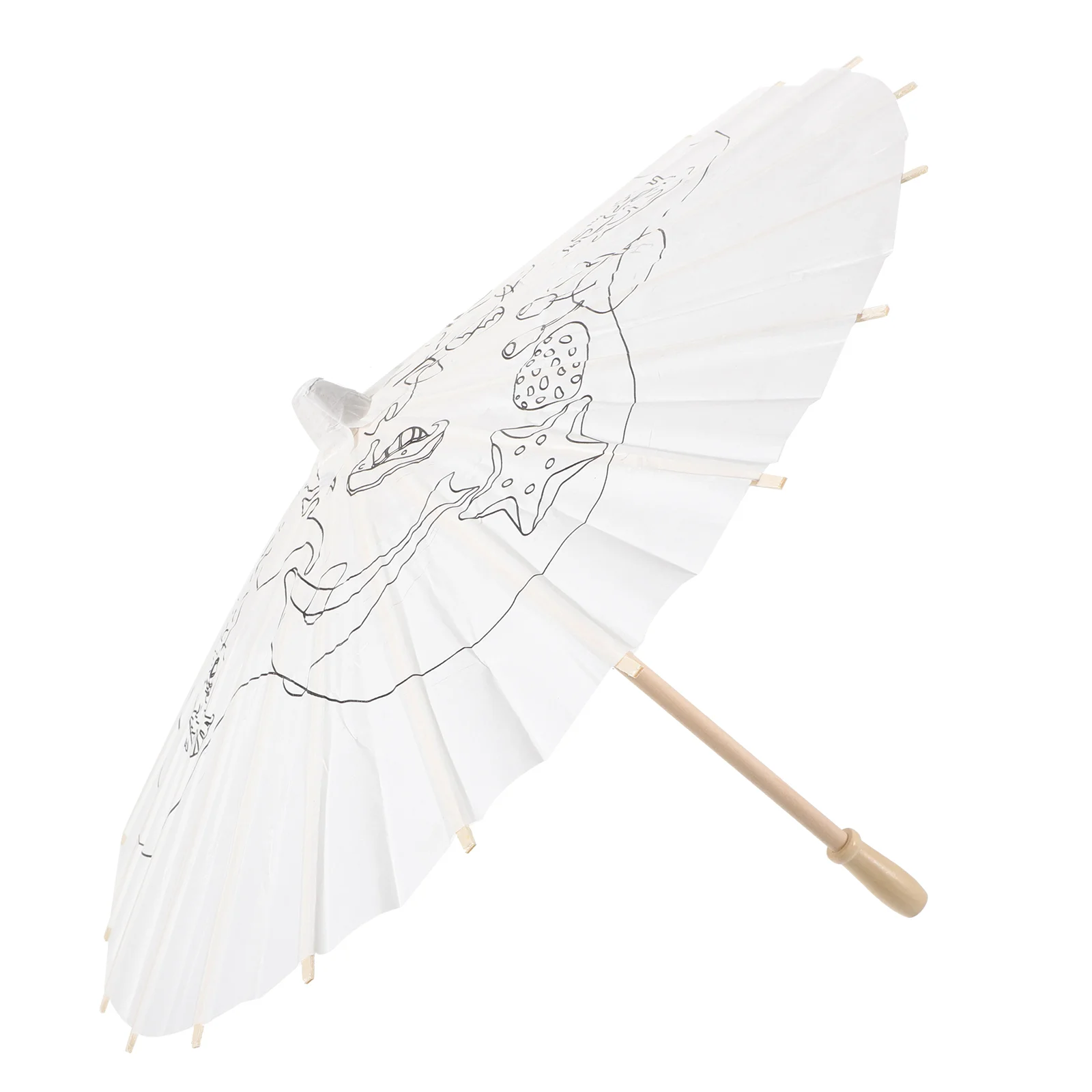 

Craft Umbrella Hand Decor Decorative Blank Festival Props Wooden Funny DIY Umbrellas Child Decoration Delicate