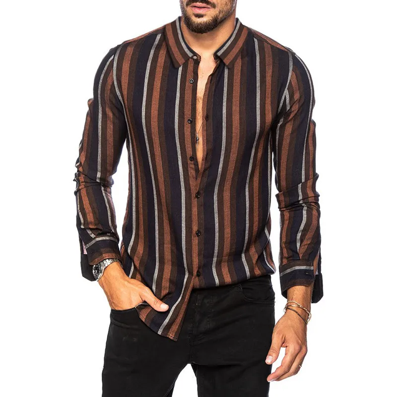 Spring Summer Autumn New Brand Plaid Shirts Casual Fashion Slim Fit Men's Long Sleeve Shirts High Quality Social Men's Shirts Sh