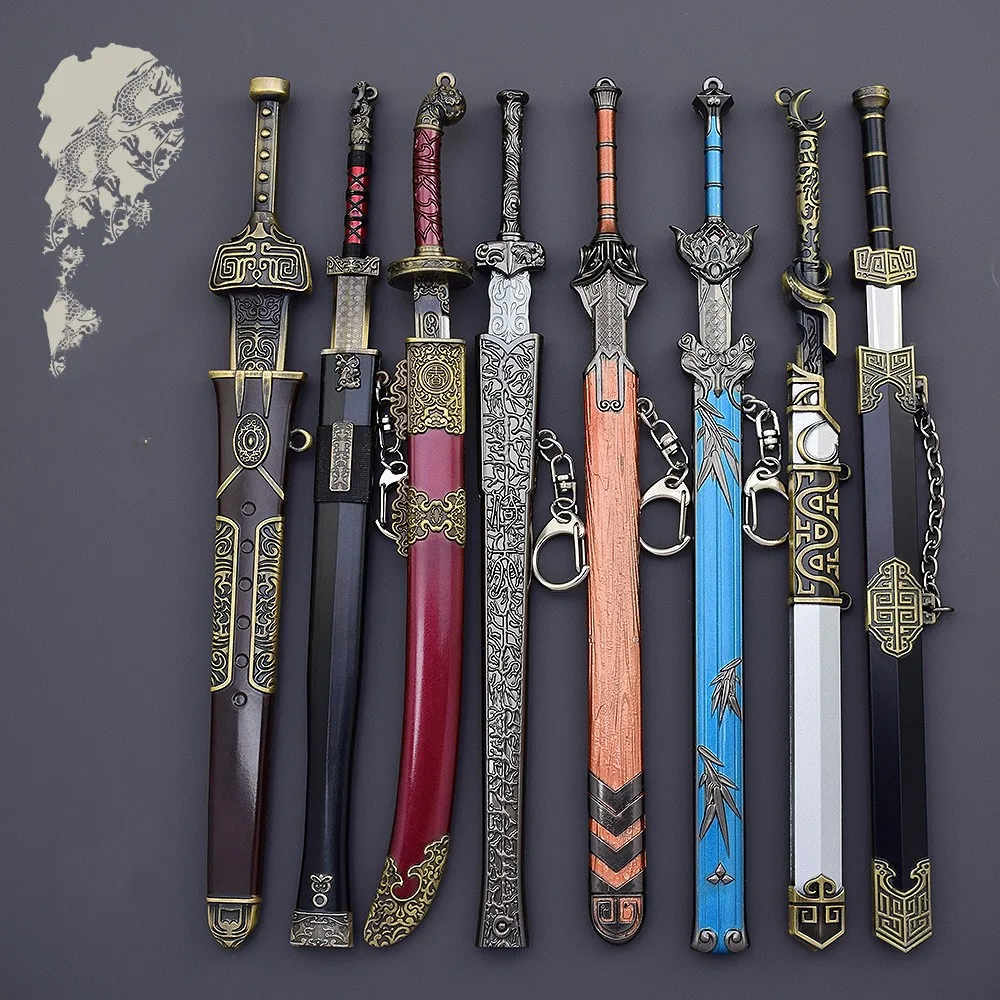 

Letter Opener Sword Vintage Letter Opener Famous Chinese Swords Alloy Weapon Pendant Weapon Model Tang Dynasty