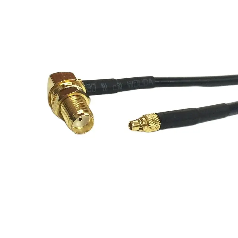 New Modem Coaxial Cable SMA Female Jack Nut Right Angle Switch MMCX Male Plug Connector RG174 Cable 20CM 8inch Adapter RF Jumper