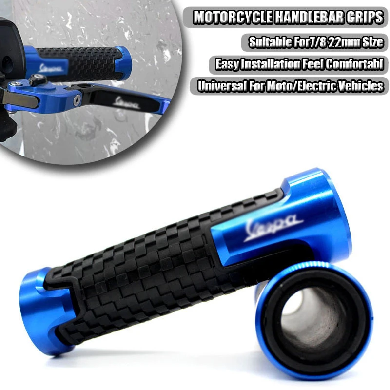 

For Vespa gts 300 250 125 sprint px lx primavera 150 Accessories Motorcycle Non Slip Handlebar Grips Throttle CNC Hand Bar Grip