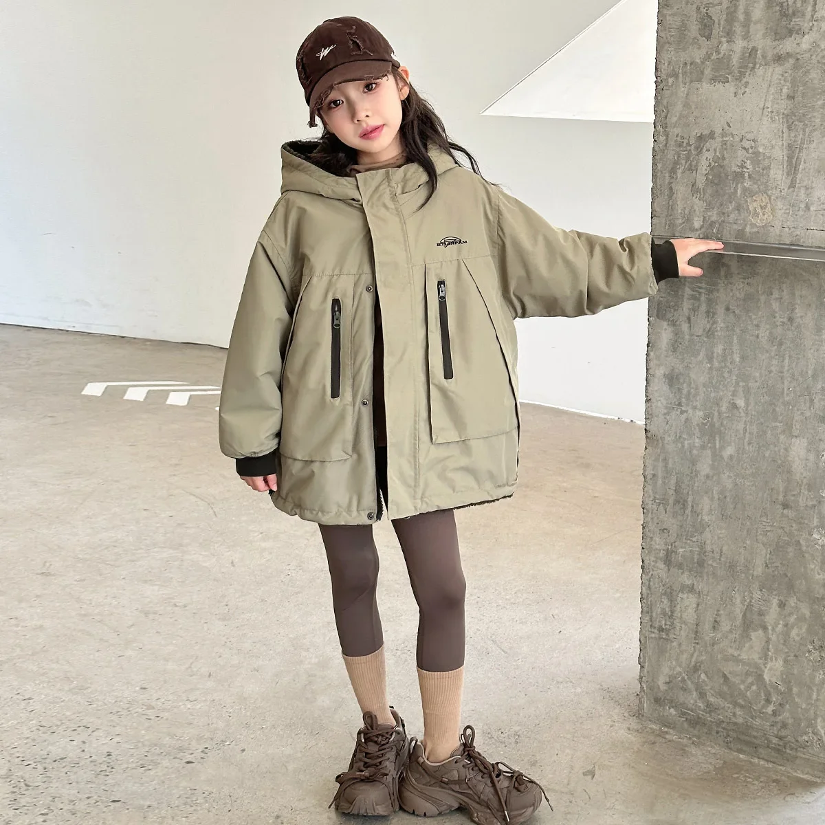 Куртка Двусторонняя корейская детская одежда для мальчиков и девочек