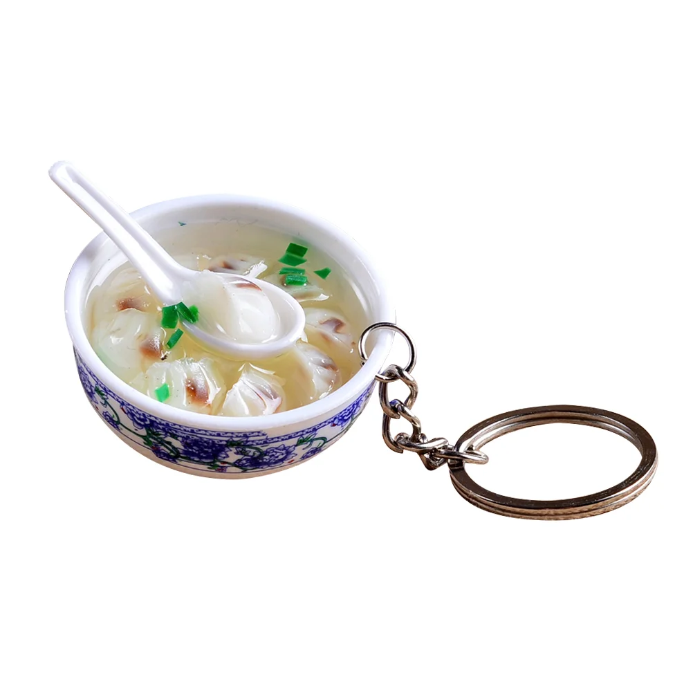 

Toys Food Bowl Keychain Food Play Key Ring Creative Keychain Key Chain Pendant Student