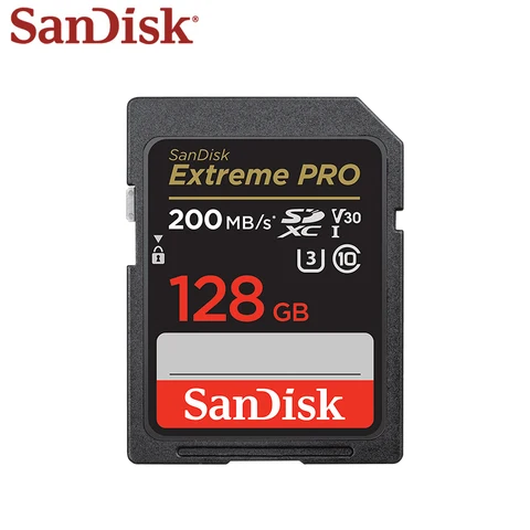 SD-Карта SanDisk Extreme Pro, 512 ГБ, 256 ГБ, 128 ГБ, класс 10, U3, 64 ГБ, SDXC, SDHC, 32 ГБ, SD-карта для цифровой камеры