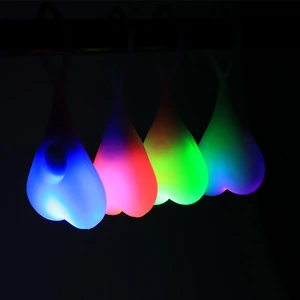 Waterproof Cycling Balls Tail Silicone Light Creative Bike Night Essential LED Red Warning Lights Bicycle Seat Back Egg Lamp