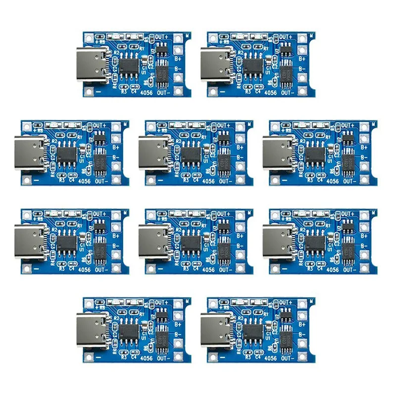 5 шт. 10 Type-c Micro USB в 1A 18650 TP4056 модуль зарядного устройства литиевой батареи зарядная